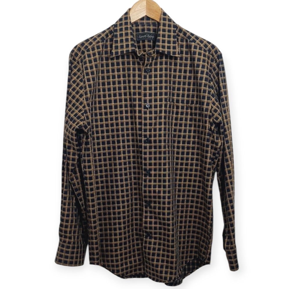 Kenneth Roberts Platinum Men's Size Medium Long Sleeve Button Down Shirt